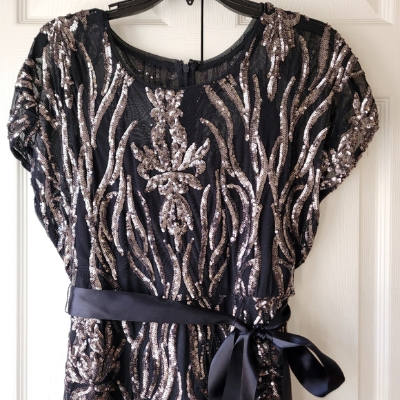 R&M Richards Sequin Midi Cocktail Dress - Picture 2 of 4